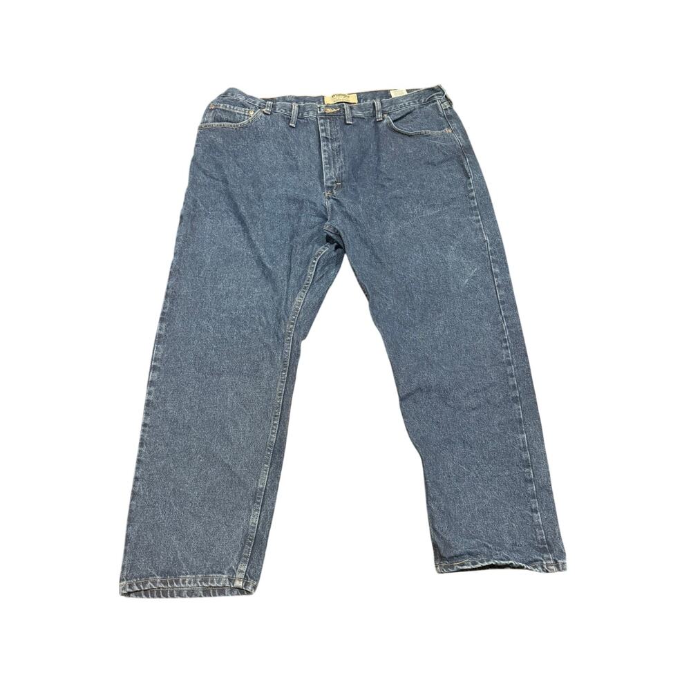 Wrangler Authentics Men's Relaxed Fit Blue 100% Cotton Denim Jeans Size 44 x 29